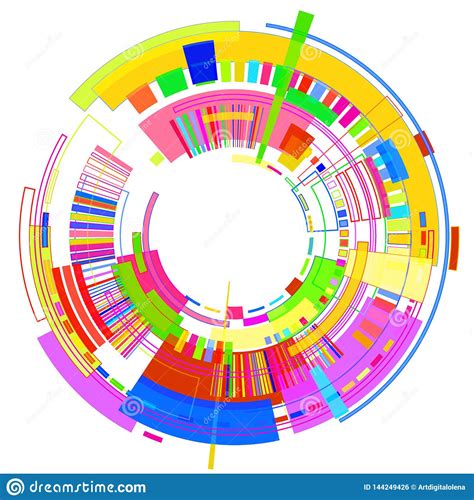 C rculo De Formas Geom tricas Coloridas Ilustração do Vetor