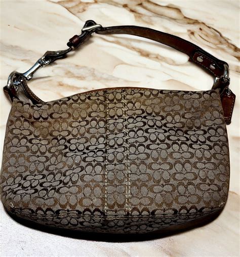 Coach Vintage Signature Brown Mini Hobo Bag Gem