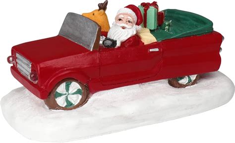 Buy Christmas Village Accessories Retro Santa Drive Car Christmas