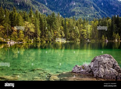 Mountain Lake Berchtesgaden Behind Lake Mountain Lakes