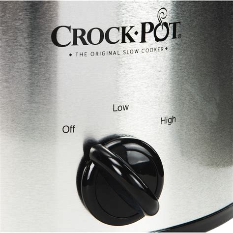 Crock Pot 4 Quart Smudge Proof Stainless Round Slow Cooker In The Slow