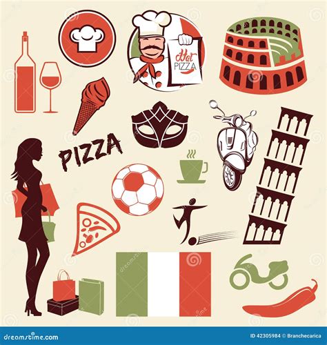 Italian Symbols Stock Vector Image