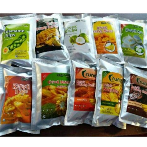 Jual Aneka Keripik Buah And Sayur Kualitas Ekspor Kemasan 65 90gr