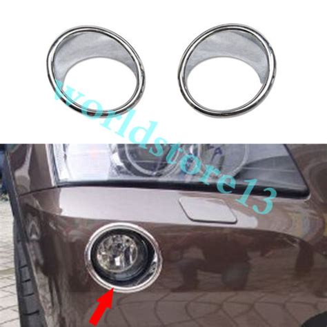 Pcs Chrome Front Fog Light Lamp Cover Upper Trim Fit For Bmw