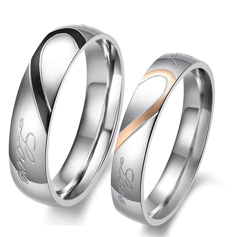 Anillos Real Love Para Parejas De Acero Inoxidable Dasmitec Pe