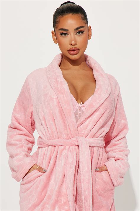 Love Language Plush Robe Pink Fashion Nova Lingerie And Sleepwear Fashion Nova