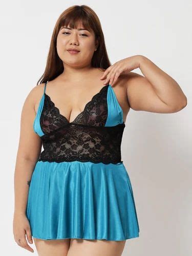 Plus Size Sexy Satin And Lace Honeymoon Babydoll Bikini Dress T S