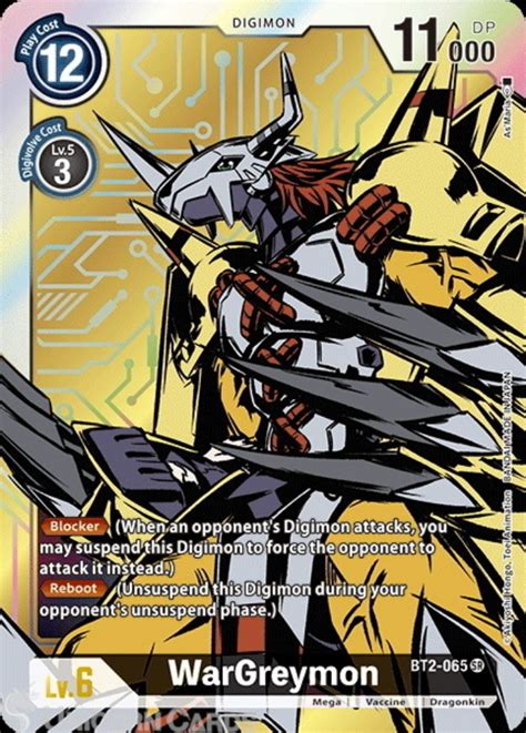 BT2 065 ALT WarGreymon Super Rare Alternative Art Mint Digimon Card