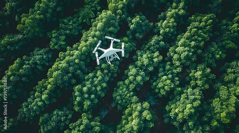 Agricultural Drone with Camera Over field. Precision agriculture drone ...