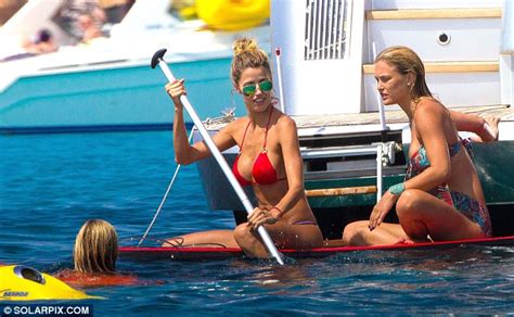 Bar Refaeli Shows Off That Bikini Body With Girl Pals In Ibiza Daily Mail Online