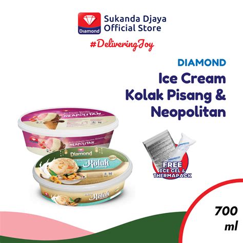 Jual Diamond Ice Cream Kolak Pisang Neopolitan 700 Ml Shopee Indonesia