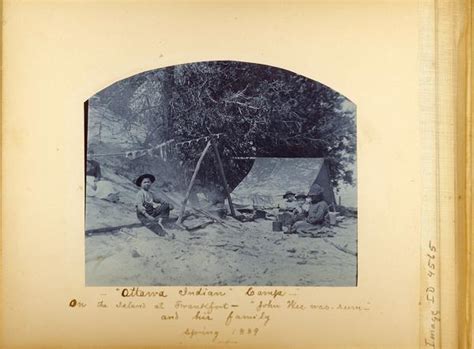 Ottawa Indian Camp Photograph Wisconsin Historical Society