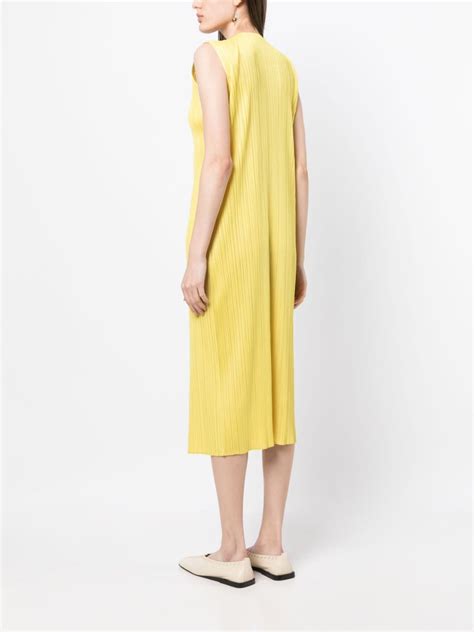 Pleats Please Issey Miyake Monthly Colors April Plissé Midi Dress