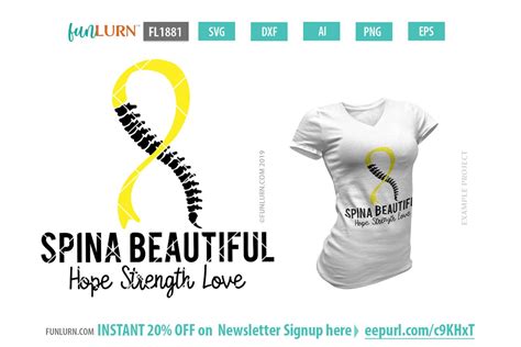 Spina Bifida SVG Yellow Ribbon Spinal Cord Spina Beautiful Etsy Israel