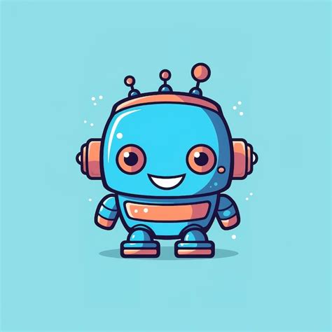 Premium Ai Image Cute Robot Illustration