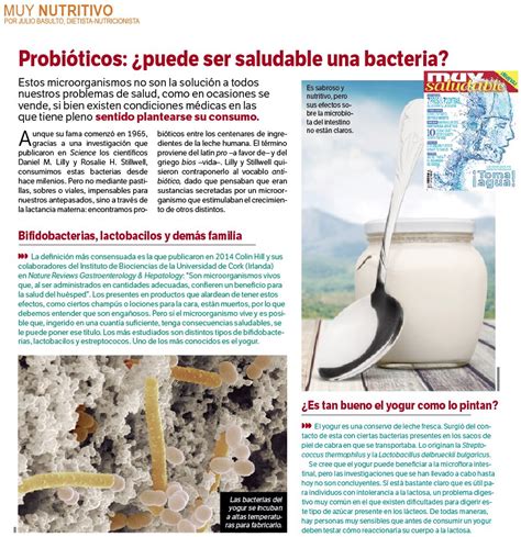 Probióticos puede ser saludable una bacteria fragmento del texto en