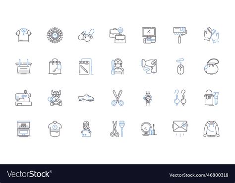 Assembly Line Icons Collection Formation Vector Image