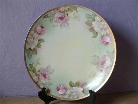 Antique Victorian Royal Austria China Plate Hand By Shoponsherman