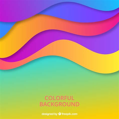 Fondo Abstracto Con Ondas Coloridas Vector Gratis