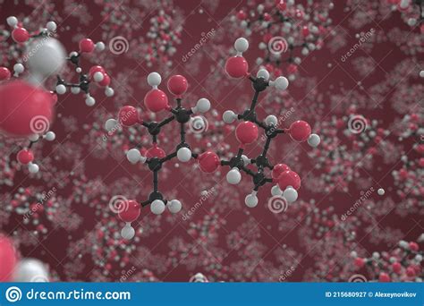 Lactose Molecule Made with Balls, Scientific Molecular Model. Chemical ...