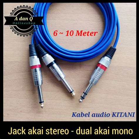 Jual Kabel Jack Akai Stereo To Dual Akai Mono Jack Trs To Dual Jack