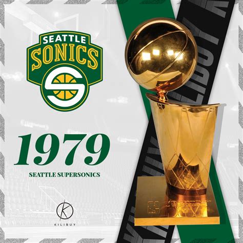 Nba Larry O Brien Nba Championship Trophy Seattle Supersonics