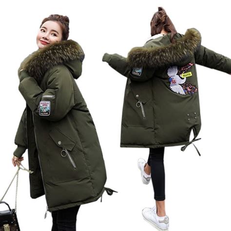 Plus Size Winter Women Jacket Long Thick Parka Jacket Big Fur Hooded