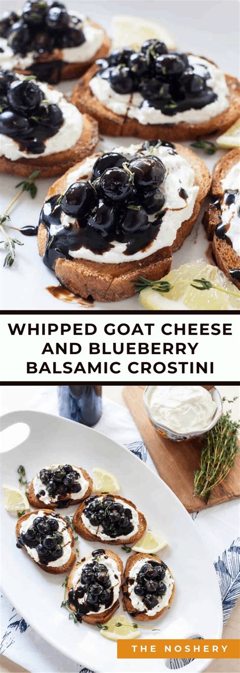 Whipped Goat Cheese And Blueberry Balsamic Crostini Recipe Whipped Goat Cheese Crostini