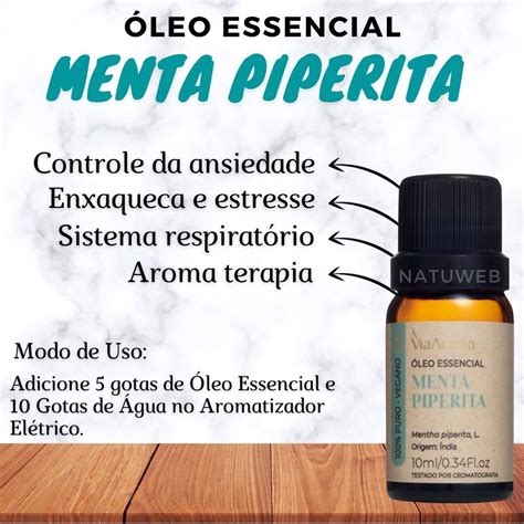 Óleo Essencial Hortelã Pimenta Promoção Natuweb