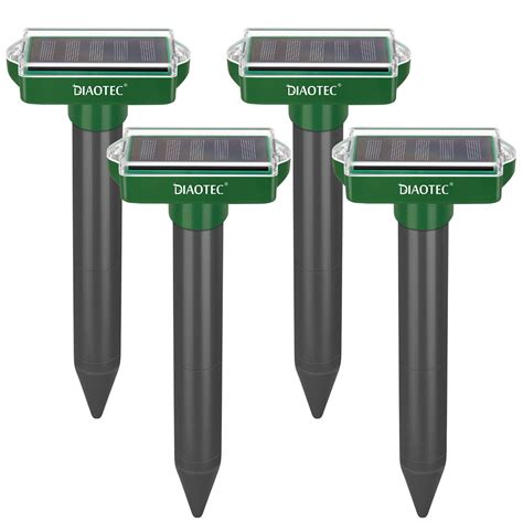 Buy Diaotec Solar Powered Mole Repellent Stakes Groundhog Repellent ...