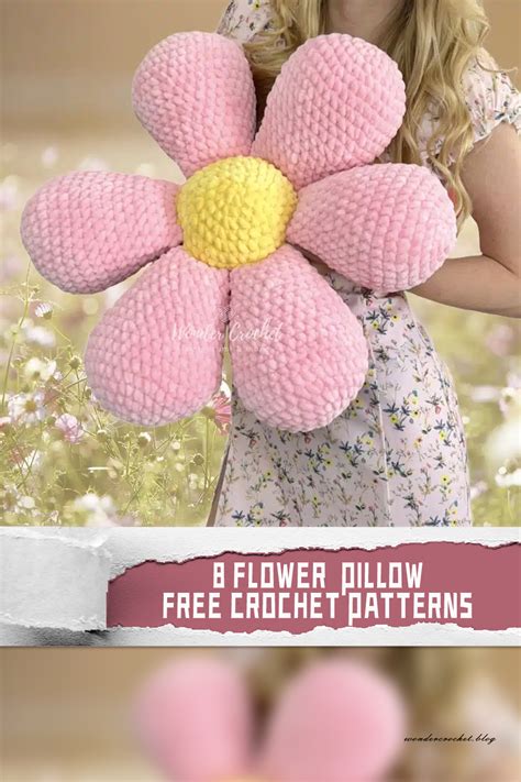 Exploring Eight FREE Unique Flower Pillow Crochet Patterns IGOODideas