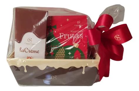 Cesta Cacau Show Natal Panettone Frutas Tablete Lacreme 100g