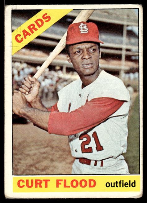 Topps Curt Flood St Louis Cardinals Baseball Card Ebay