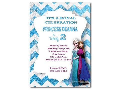 Frozen Birthday Party Invitations - printable - DIY - digital file (F17 ...