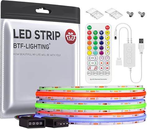 Amazon co jp BTF LIGHTING FCOB COB RGB LEDテープライト 高密度 フレキシブル 1M 576LEDs