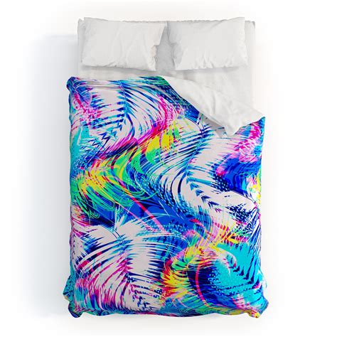 Abstract Tropical Glitches Duvet Cover Marta Barragan Camarasa