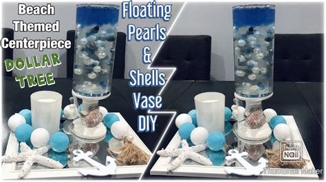 Dollar Tree Beach Themed Centerpiece Floating Sea Shells And Pearls