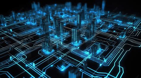 3d 렌더링에서 추상 파란색 회로 세계 디지털 연결 디지털 네트워크 디지털 세계 배경 일러스트 및 사진 무료 다운로드