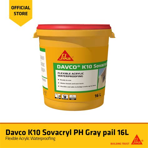 Sika Davco K10 Sovacryl PH Gray16L Pail Lazada PH