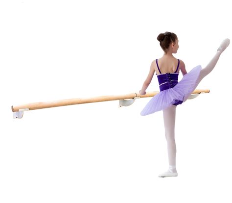 Ballet Barre Single Bar 8 Ft Long 15” Diameter White Kids And Adults