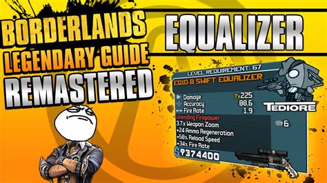 Borderlands Equalizer Remastered Legendary Weapon Guide Youtube