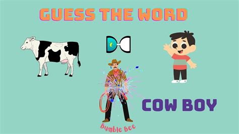 Guess The Word Fun Game With Picture For Kids Youtube