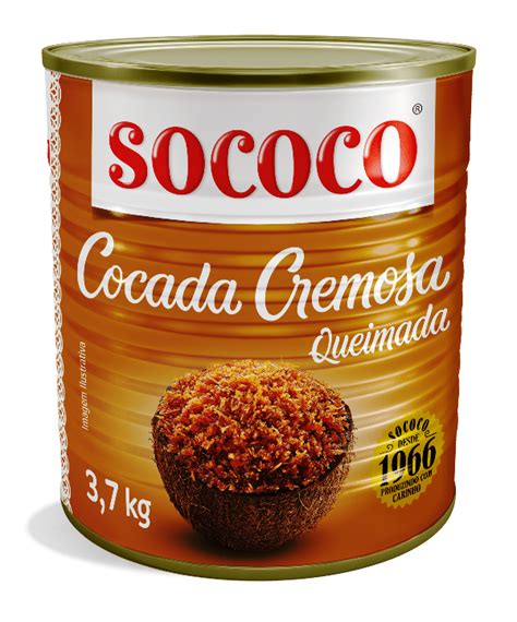 DOCE COCO QUEIMADO RECHEIO COCADA SOCOCO LA 3 7KG