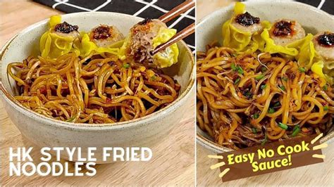 Homemade Hongkong Style Fried Noodles Recipe Easy No Cook Sauce Cravings Satisfied 😋