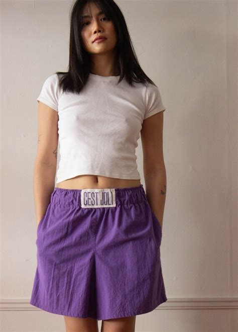 1980s C'est Jolie Lilac Boxers - Gem