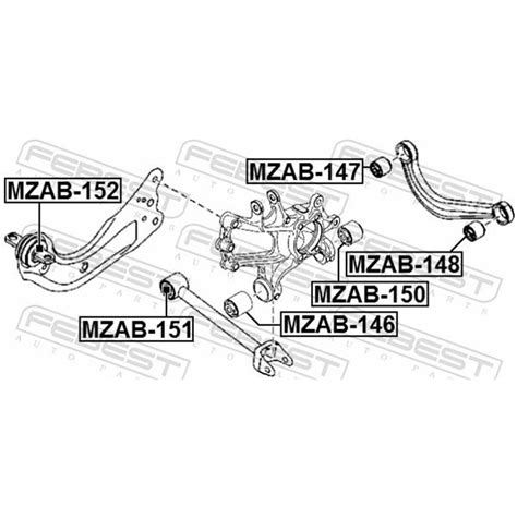 FEBEST QUERLENKER LAGER HINTERACHSE VORNE PASSEND FÜR MAZDA 3 6 CX 5