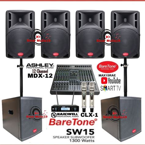 Jual Paket Sound System Buah Subwoofer Baretone Sw Original