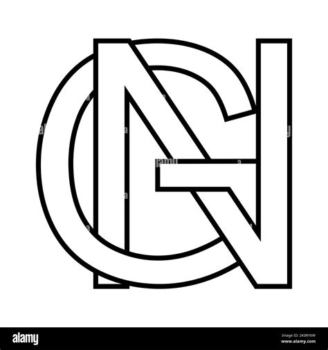 Logo Sign Gn Ng Icon Nft Interlaced Letters G N Stock Vector Image And Art Alamy