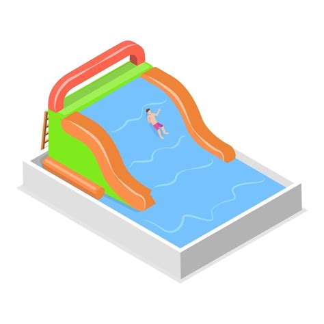 Premium Vector D Isometric Flat Vector Set Of Aquapark Scenes Summer