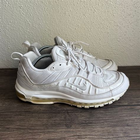 Nike Air Max 98 White Platinum Sneakers Shoes Mens Size 12 640744 106